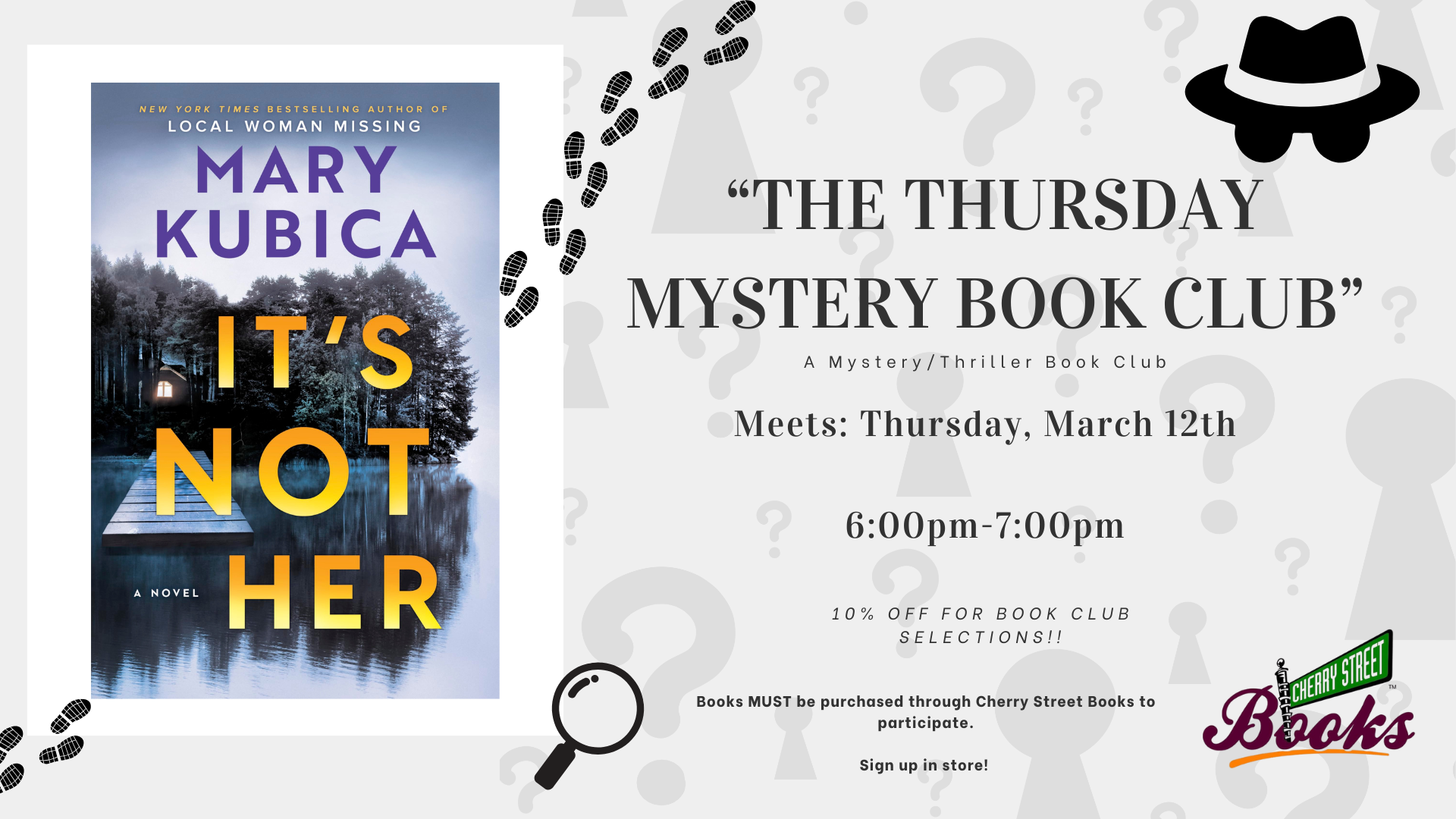 The Thursday Mystery Book Club – Facebook Event Covers